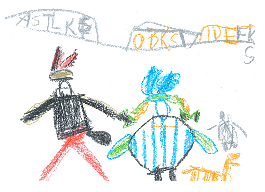 Asterix i Obelix. Rys. Maciek Markiewicz
