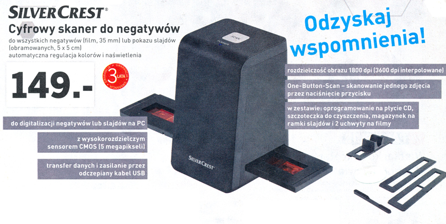 Skaner do negatywów z Lidla. Lepiej omijać z daleka...